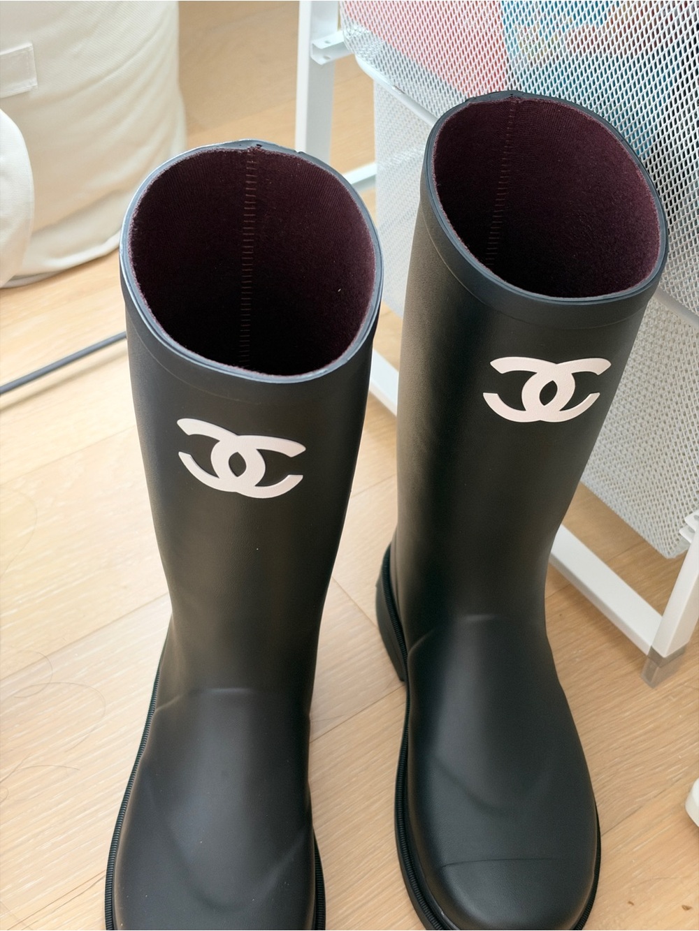 chanel rain boots Size 36